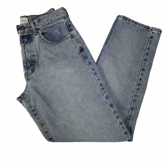 Vintage Calvin Klein Size 5 Low Light Wash Straight Leg Jeans Button Fly - Picture 1 of 12
